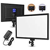 Product Cover RALENO Led Video Light, Camera Camcorder Photo Light Panel with LCD Display Built-in Lithium Battery Dimmable 3300K-5600K Bi-Color CRI 95+ Ultra-Thin Lighting for YouTube Video Portraits Shooting