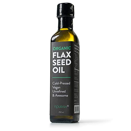 Product Cover GreaterGoods Organic Flax Seed Oil 250ML, Cold-Pressed, Vegan, Unrefined, Multiple Use Capabilities (Flax Seed Bottle)