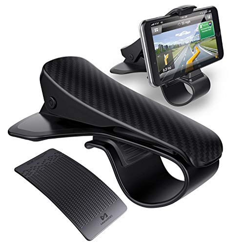 Product Cover Car Phone Holder, Mate2GO Cell Phone Car Mount with Dash Mat HUD Car Cradle with Non-Slip Dash Pad Smartphone Bracket Compatible with iPhone, Samsung, Huawei and More Smartphones