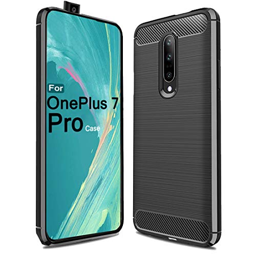 Product Cover Sucnakp OnePlus 7 Pro case,OnePlus 7 Pro 5G case TPU Shock Absorption Cell Phone Cases Technology Raised Bezels Protective Cover for One Plus 7(Black)