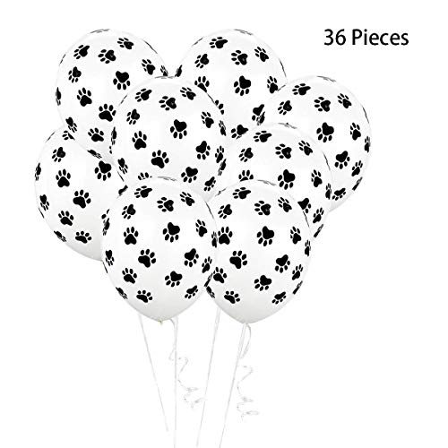 Product Cover Hapy Shop 36 Pieces Dog Paw Print Balloons 12