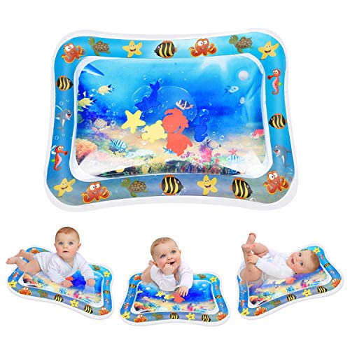 Product Cover Keten Inflatable Tummy Time Baby Water Mat, Leakproof Water Filled Infant Toy for 3 6 9 Months Newborn Boy Girl, Fun Activity Play Center Your Baby's Stimulation Growth (26'' x 20')