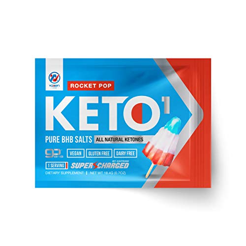 Product Cover Exogenous Ketones Supplement with Beta Hydroxybutyrate BHB Salts for Ketogenic Diet - Keto Powder Drink to Help Reach Ketosis, Weight Control, Reduce Stress, Boost Energy (Rocket Pop, 1 Serving)