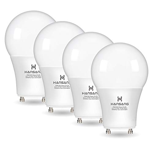 Product Cover Hansang GU24 LED Light Bulb,A19 Shape Bulb,9W (100W Equivalent),900 Lumens,2700K Warm White,Gu24 Twist Lock Base,Replacing CFL Ceiling Light for Home,Non-Dimmable 4 Pack