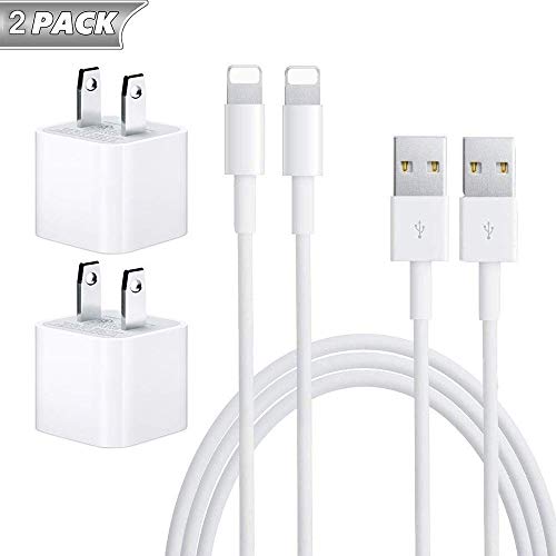 Product Cover iPhone Charger, 2 Sets iPhone Charger Wire Data Sync Charging Cord Compatible with iPhone X/8 Plus/7 Plus/6s/6 Plus/6s Plus/5/5s/5c/XS/XR/XS Max[2-Pack]