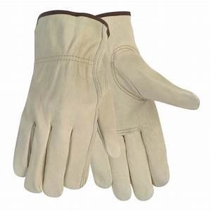 Product Cover 12 Pair Large Leather Work Gloves. Durable Cowhide Leather. Ideal Hand Protection for Construction & Industrial Use. SM to 3X Sizes. (Large)