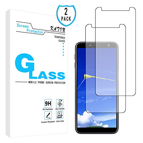 Product Cover KATIN Galaxy A7 2018 Screen Protector - [2-Pack] Tempered Glass for Samsung Galaxy A7 (2018) Bubble Free with Lifetime Replacement Warranty