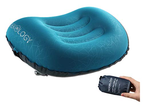 Product Cover Trekology Ultralight Inflatable Camping Travel Pillow - ALUFT 2.0 Compressible, Compact, Comfortable, Ergonomic Inflating Pillows for Neck & Lumbar Support While Camp, Hiking, Backpacking