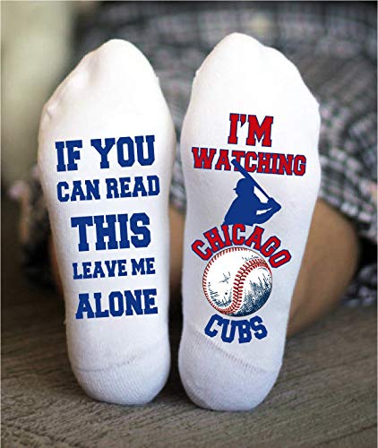 Product Cover Chicago Cubs Socks Funny Birthday Gifts Baseball Game Day