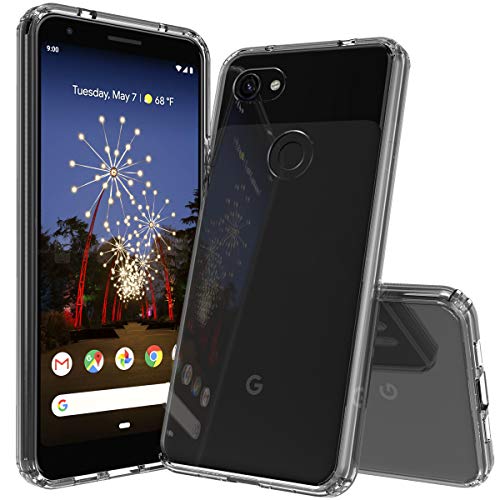 Product Cover OUBA Google Pixel 3a Case, [Shock Absorbing] Air Hybrid Slim Thin Shockproof Armor Anti-Drop Crystal [Clear] Back + TPU Bumper Protective Case Cover Compatible for Google Pixel 3a - Clear