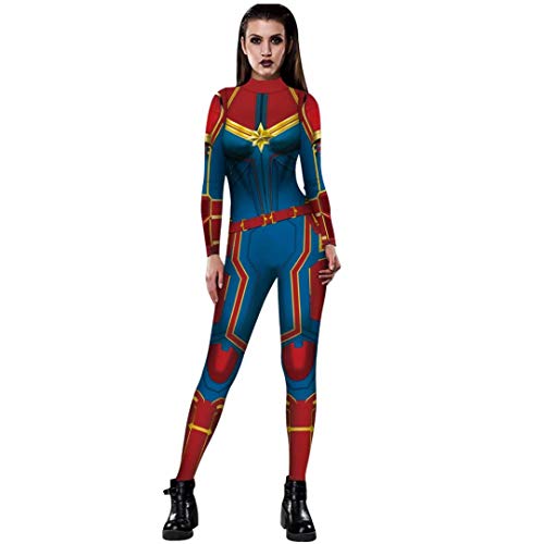 Product Cover Tsyllyp Adult Christmas Halloween Costume Women Sexy 3D Jumpsuit Bodysuit