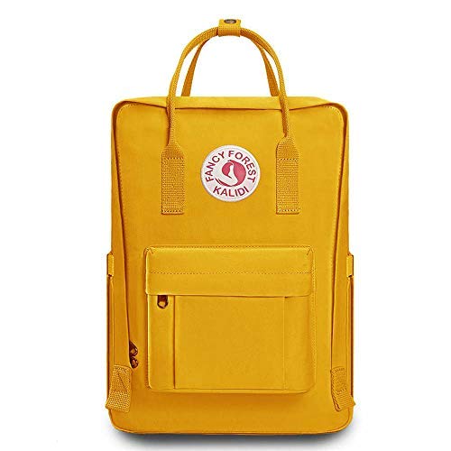 Product Cover KALIDI Casual Backpack for Women,15 Inches Laptop Classic Backpack Camping Rucksack Travel Outdoor Daypack College School Bag, Yellow
