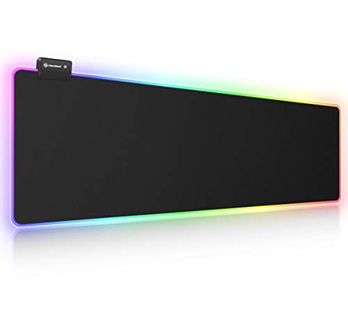 Product Cover RGB Gaming Mouse Pad, UtechSmart Large Extended Soft Led Mouse Pad with 14 Lighting Modes 2 Brightness Levels, Computer Keyboard Mousepads Mat 800 x 300mm / 31.5×11.8 inches