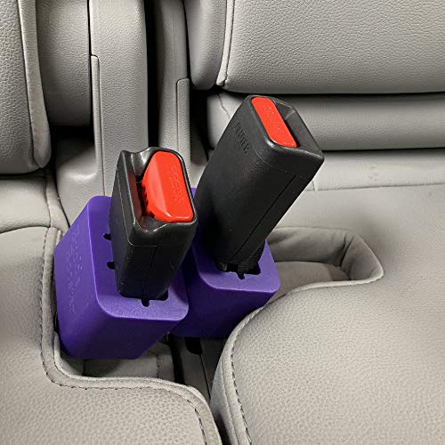 Product Cover 2-Pack Seat Belt Buckle Booster (BPA Free) - Raises Your Seat Belt for Easy Access - Stop Fishing for Buried Seat Belts - Makes Receptacle Stand Upright for Hassle Free Buckling (2)