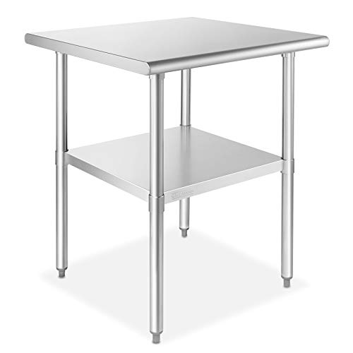 Product Cover GRIDMANN NSF Stainless Steel 30 in. x 30 in. Commercial Kitchen Prep & Work Table