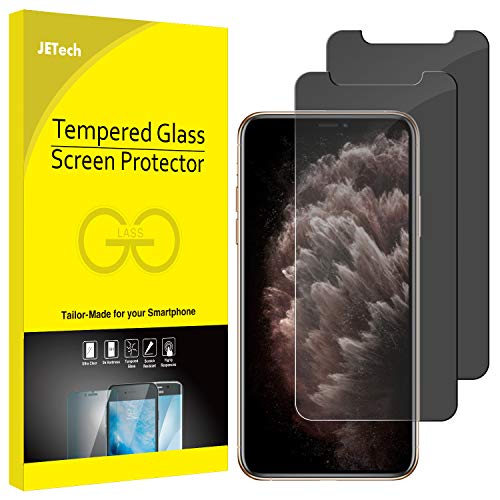 Product Cover JETech Privacy Screen Protector for iPhone 11 Pro, iPhone Xs and iPhone X 5.8-Inch, Anti Spy Tempered Glass Film, 2-Pack