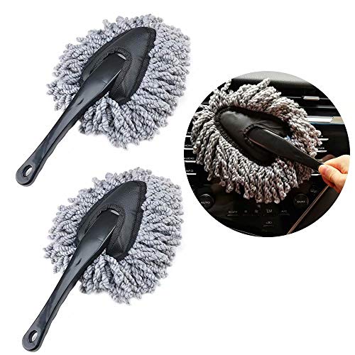 Product Cover IPELY 2 Pack Super Soft Microfiber Car Dash Duster Brush for Car Cleaning Home Kitchen Computer Cleaning Brush Dusting Tool