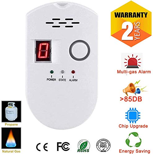 Product Cover Natural Gas Leak Detector, Natural Gas Alarm Detector for Home Smart Gas Detector Electronic Sniffer Pen Plug-in Gas Detector