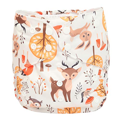 Product Cover 2 to 7 Years Old Junior Big Cloth Diaper Pocket Reusable Washable Baby Toddler (Deer Forest)