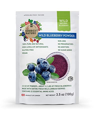 Product Cover Wild Blueberry Powder 3.5 oz (100g) 100% Whole Berry; Not Extract, Not Concentrate, Not Juice Powder