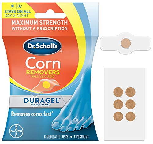 Product Cover Dr. Scholl's CORN REMOVER with Duragel Technology, 6ct // Removes Corns Fast and Provides Cushioning Protection against Shoe Pressure and Friction for All-Day Pain Relief