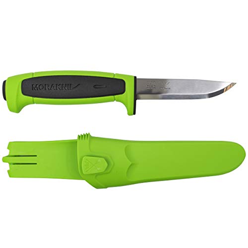 Product Cover Morakniv Craftline Basic 546 Fixed Blade Utility Knife with Stainless Steel Blade and Combi-Sheath, 3.6-Inch, Green and Black