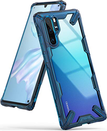 Product Cover Ringke Fusion-X Compatible with Huawei P30 Pro Ergonomic Transparent Military Drop Tested Defense PC Back TPU Bumper Impact Resistant Protection Technology Cover Huawei P30 Pro Case - Space Blue