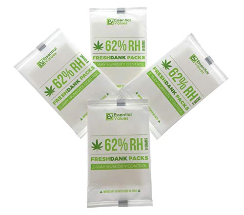Product Cover FreshDank 62-Percent RH Humidity Packs (10 Pack at 8 Grams), Best 2-Way Control That Keeps Your Product Fresher for Longer by Essential Values