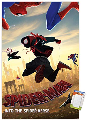 Product Cover Trends International Marvel Comics Movie Man: Enter The Spider-Verse-Dive Mount Wall Poster, 22.375