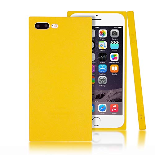 Product Cover Clouds Compatible iPhone 7 Plus Case,iPhone 8 Plus Case Ultra Slim Lightweight Classic Square Design Durable Soft Rubber TPU Silicone Gel New Simple Case for Apple iPhone 7/8 Plus 5.5 inch-Yellow