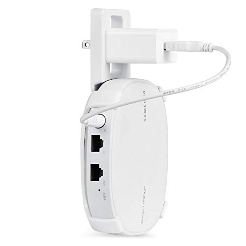Product Cover AC Outlet Mount Compatible with Samsung SmartThings WiFi - Flexible mounting Option for Your Samsung SmartThings WiFi (White, 1 Pack)