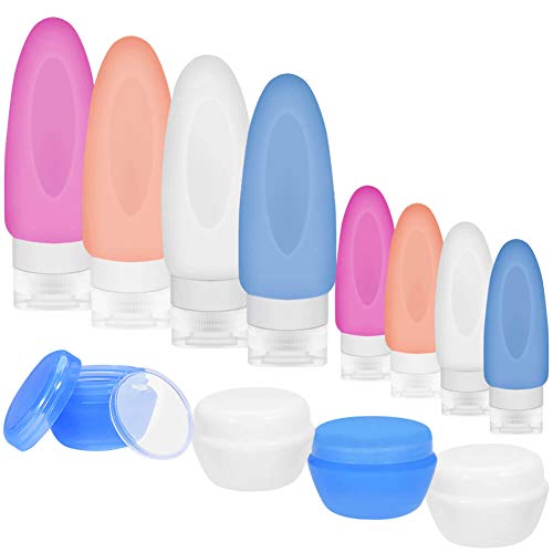 Product Cover Selizo 12 Pcs Travel Bottles Travel Containers Silicone Travel Bottles Lotion Travel Containers Leakproof Squeeze Bottle for Toiletries Cosmetic Shampoo