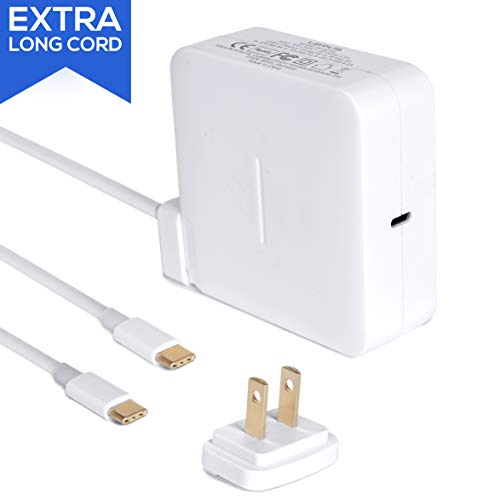 Product Cover 87W USB-C Power Adapter - Compatible with Apple MacBook Pro 13 15 inch (2016 or Later) - 87 Watt MacBook Pro Charger with USB C Cable and Extension Cord