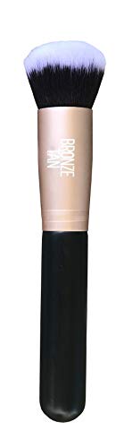 Product Cover Bronze Tan Sunless Tanning Face Brush and Kabuki Brush - Easily Apply Self Tanner to Face and Hard to Blend Areas