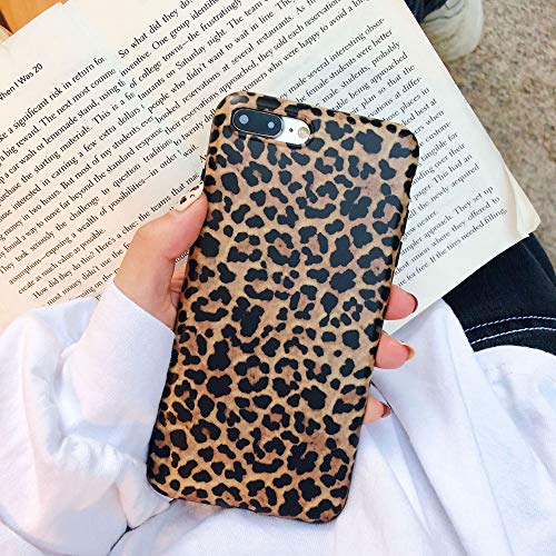 Product Cover iPhone 8 Plus/iPhone 7 Plus Case ，Opretty Leopard Print Pattern Case Fashion Luxury Cheetah Ultra-Thin Soft TPU Silicone Shockproof Cover for iPhone 8 Plus/iPhone 7 Plus