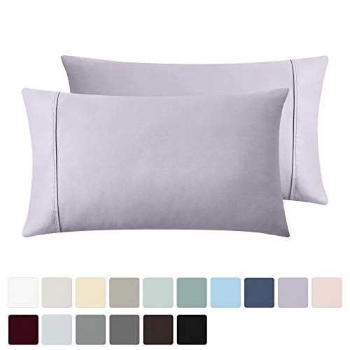 Product Cover California Design Den 400 Thread Count 100% Cotton Pillowcase Set of 2 (2 King Pillowcases, Lavender)