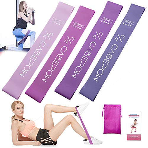 Product Cover Cabepow Resistance Loop Bands Set - Resistance Exercise Bands Unique Color Natural Latex Workout Bands for Home Fitness, Crossfit, Stretching, Strength Training, Physical Therapy, Yoga