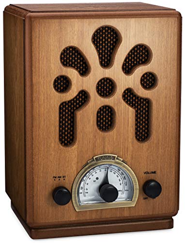 Product Cover ClearClick Classic Vintage Retro Style AM/FM Radio with Bluetooth - Handmade Wooden Exterior