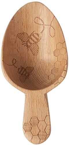 Product Cover Talisman Designs 2977 Beechwood Mini Scoop Laser Etched with Honey Bee Design