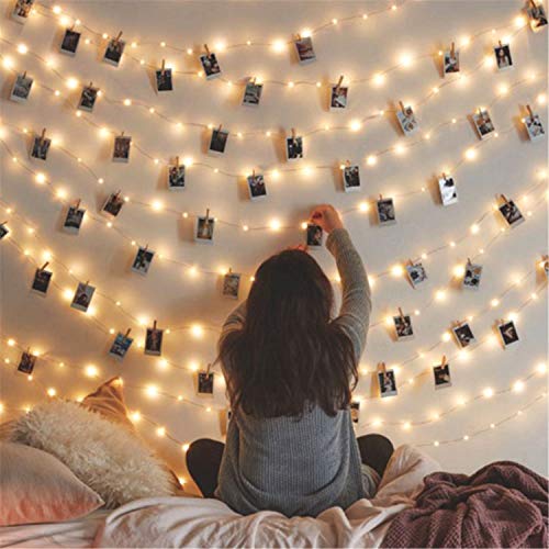 Product Cover Twinkle Star 200 LED 66ft Fairy Copper String Lights USB & Adaptor Powered, Dimmable Control Starry String Lights Home Lighting Decor for Indoor Outdoor Bedroom Wall Patio, Warm White