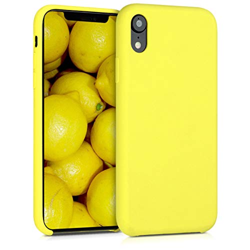 Product Cover kwmobile TPU Silicone Case for Apple iPhone XR - Soft Flexible Rubber Protective Cover - Neon Yellow