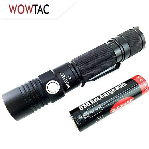 Product Cover WOWTAC A1 LED Flashlight, Pocket-Sized LED Torch, Super Bright 550 Lumens CREE LED, IPX7 Water Resistant, 5 Light Modes for Camping Hiking Emergency (WOWTAC A1 CW)