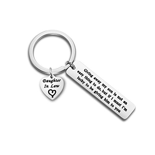 Product Cover ENSIANTH Daughter in Law Keychain Wedding Gift Jewelry from Mother in Law Gift for Bride from Mother of Groom (Daughter in Law Keychain)
