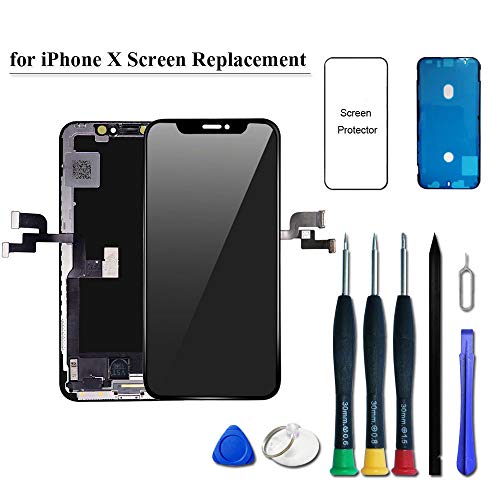 Product Cover VANYUST for iPhone X Screen Replacement, Upgrade Display OLED Touch Screen Digitizer Assembly with Waterproof Frame Adhesive Sticker for iPhone X 5.8 inch(Updated Version)