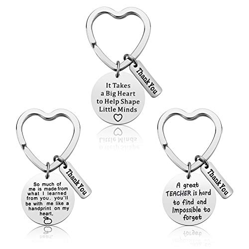 Product Cover Teacher Appreciation Gift - 3PCS Teacher Keychain Set for Women Thank You Gifts for Teachers Birthday Valentine's Day Christmas Gifts for Teachers