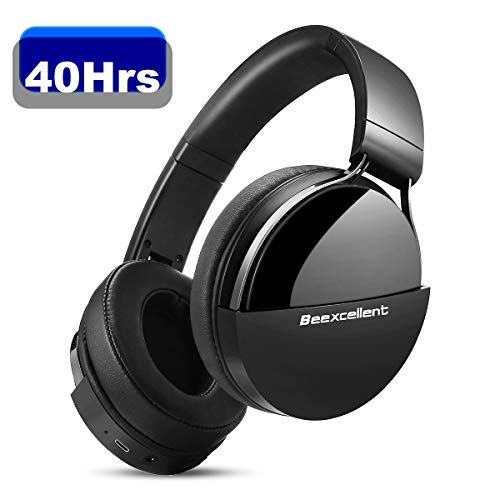 Product Cover Beexcellent Wireless Bluetooth Headphones, 40 Hours HiFi Stereo Bluetooth 5.0 CVC 6.0 Over Ear Headphones with Build-in Mic, for iPhone Samsung Huawei iPad Cellphone