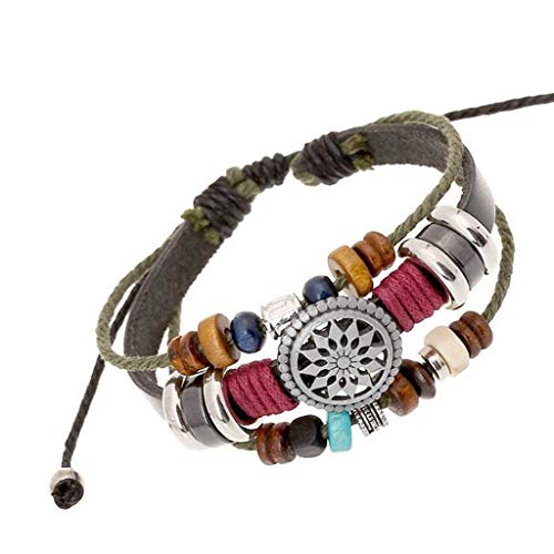Product Cover OYEFLY Vintage Bohemia Beaded Bracelet, Multilayer Hand Woven Wristbands, Hemp Cords Wrap Bracelet Jewelry for Men and Women