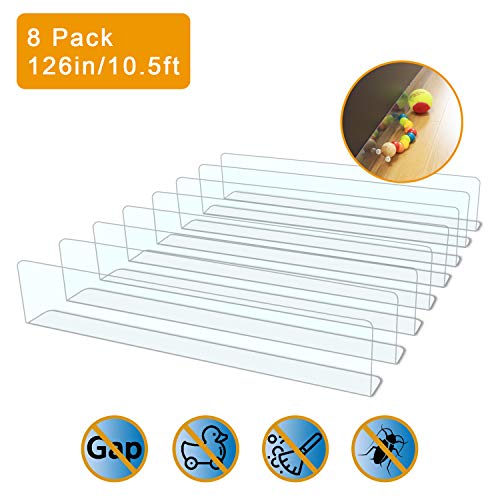 Product Cover UPSTONE 8-Pack Toy Blocker, Gap Bumper for Under Furniture, BPA Free Safe PVC with Strong Adhesive, Stop Things Going Under Sofa Couch or Bed, Easy to Install (8-Pack)