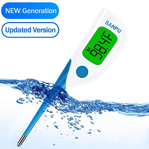 Product Cover [Updated]Thermometer,Best 8 Seconds Fast Reading Accurate Waterproof Digital Medical Thermometer, Fever Indicator with Oral, Rectal Armpit for Baby, Kids and Adults