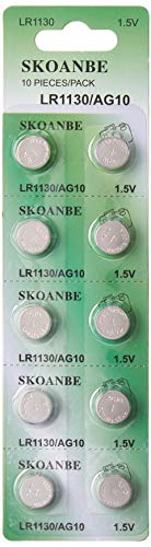 Product Cover SKOANBE SG10 10pcs AG10 Coin Battery 1.5V Button Cell LR1130